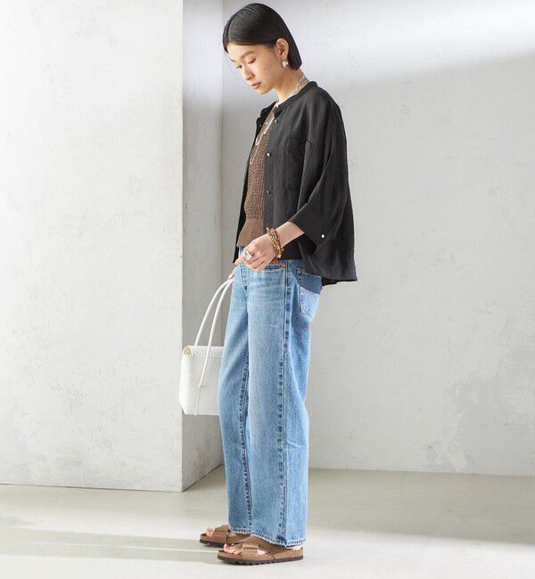 SHIPS for women「〈手洗い可能〉シルク混 シアー 羽織 シャツ」|シャツ・ブラウス|