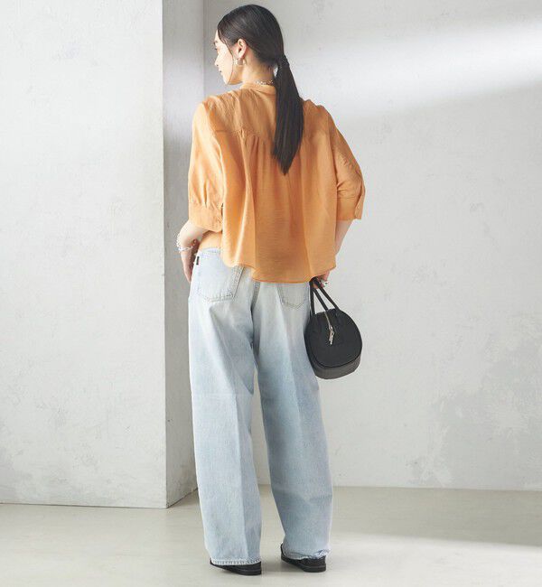 SHIPS for women「〈手洗い可能〉シルク混 シアー 羽織 シャツ」|シャツ・ブラウス|