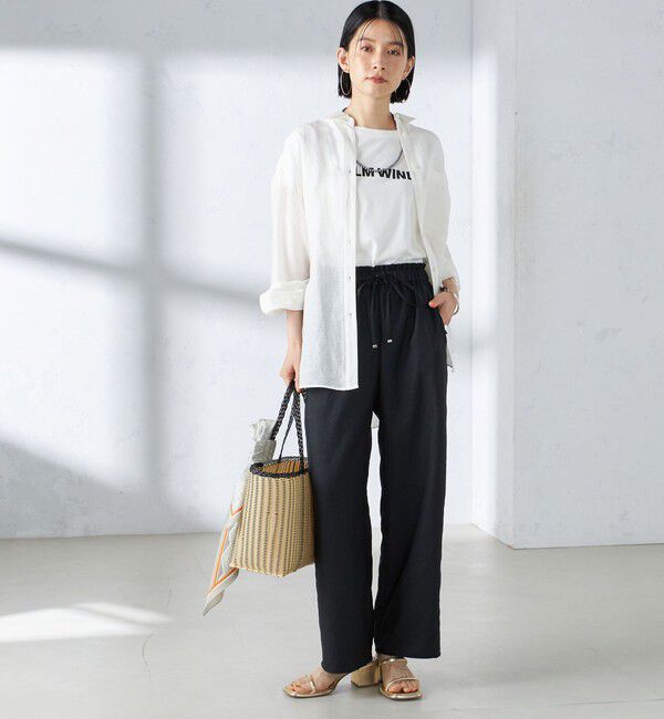 SHIPS for women「《一部追加予約》〈手洗い可能〉ツイル ドロスト パンツ」|その他|