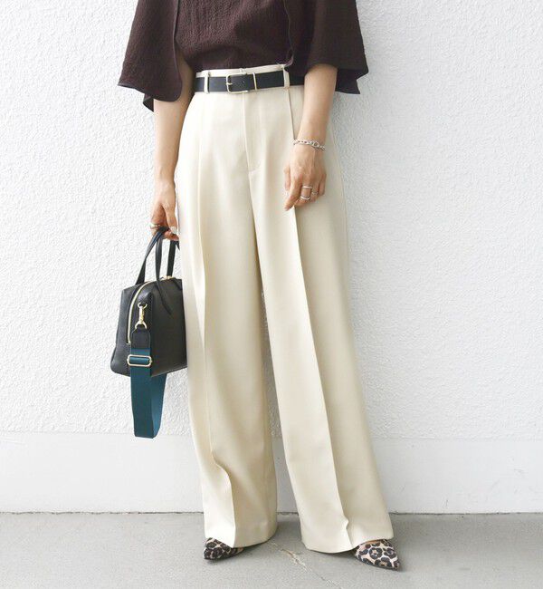 SHIPS for women「ウエスト ベルト デザイン セミワイド パンツ」|その他|