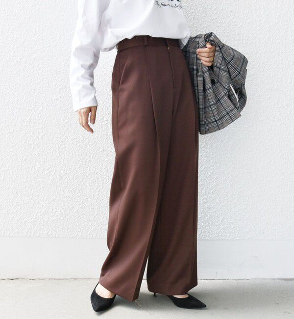 SHIPS for women「ウエスト ベルト デザイン セミワイド パンツ」|その他|