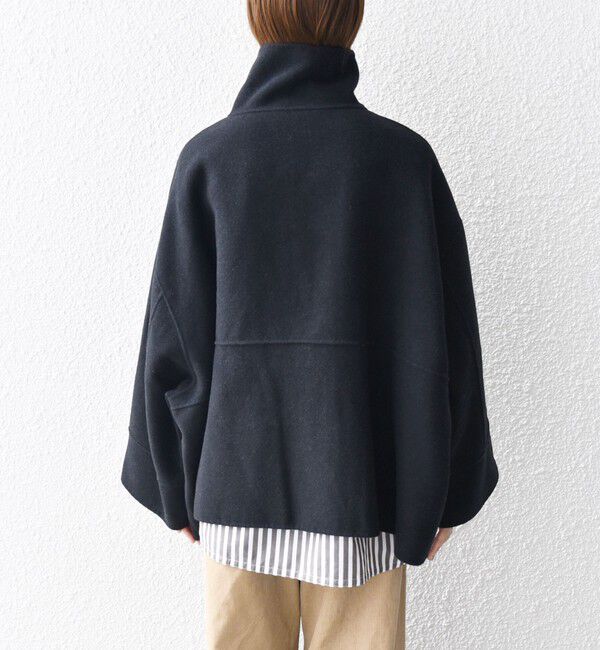 SHIPS any「【WEB限定】SHIPS any: リバー スタンドカラー ポンチョ ショート コート」|その他|