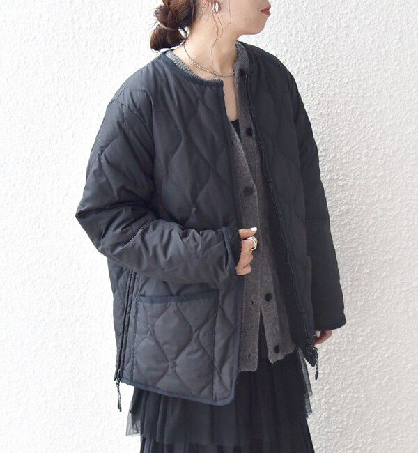 SHIPS any「【SHIPS any別注】TAION:〈手洗い可能〉ダウン ボア リバーシブル ジャケット」|ダウン|ブラック