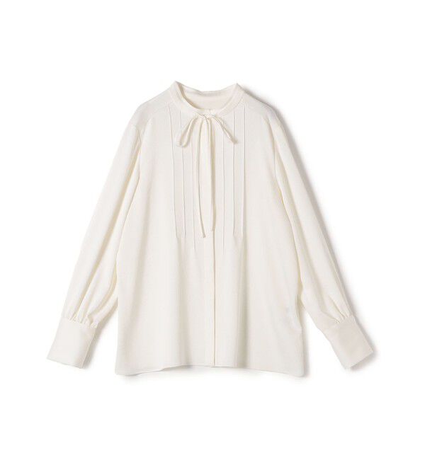 SHIPS for women「〈手洗い可能〉ハンマー サテン ピンタック ブラウス」|シャツ・ブラウス|