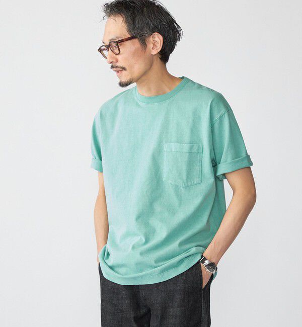 SHIPS「SHIPS: コットン USA クルーネック ポケット ピグメント Tシャツ」|Tシャツ・カットソー|ケリー