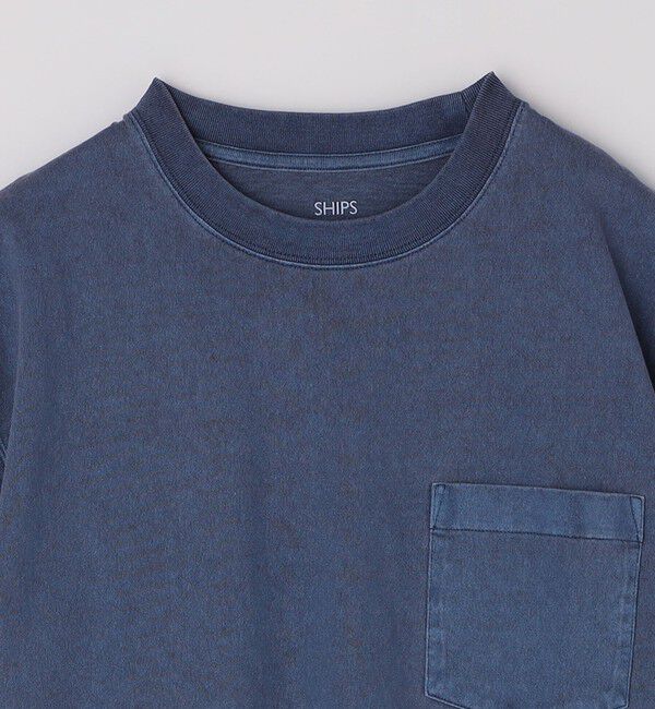 SHIPS「SHIPS: コットン USA クルーネック ポケット ピグメント Tシャツ」|Tシャツ・カットソー|