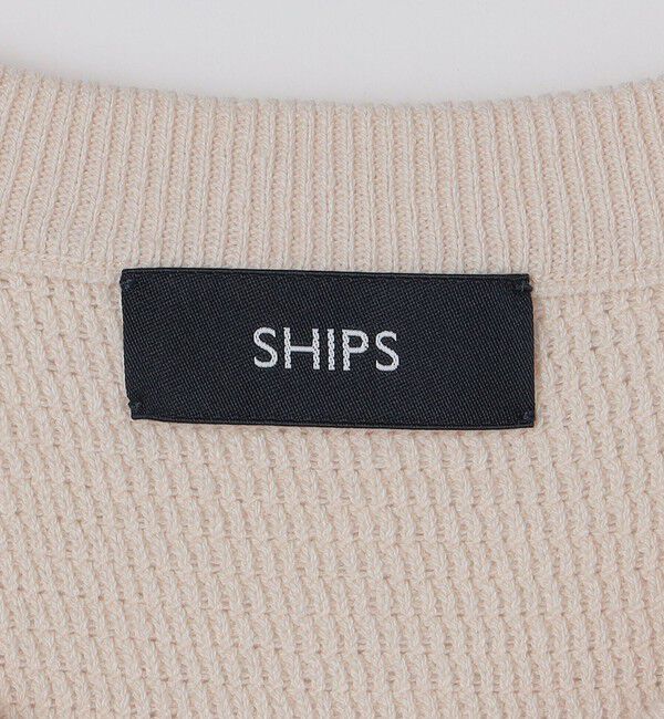 SHIPS「SHIPS:〈手洗い可能〉リネン バスケット ニット Tシャツ」|Tシャツ・カットソー|