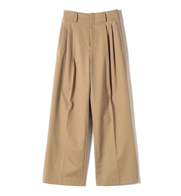 SHIPS for women「〈洗濯機可能〉ハイカウント ツイル 2タック ワイド パンツ」|その他|