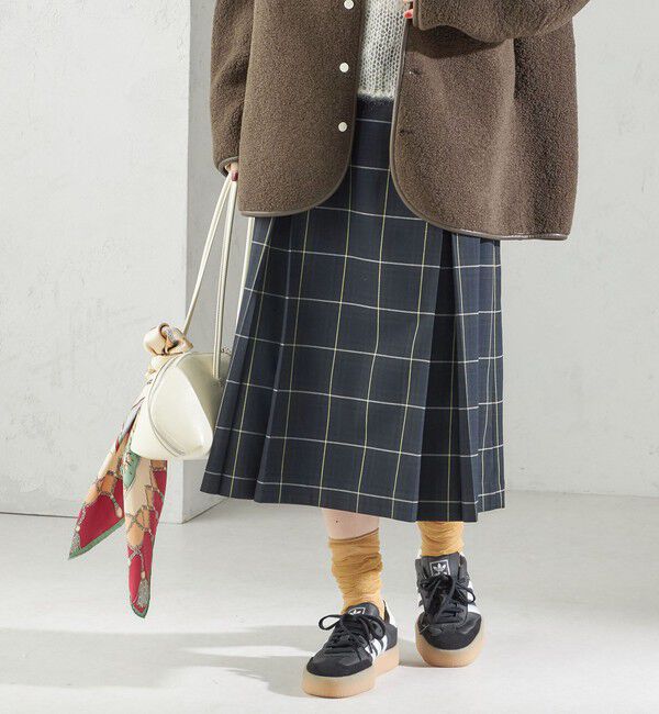 SHIPS for women「《一部追加予約》チェック ボックス プリーツ スカート」|スカート|