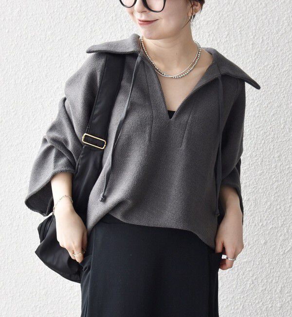 SHIPS any「SHIPS any:〈手洗い可能〉サカリバ スキッパー ビッグカラー プルオーバー」|Tシャツ・カットソー|