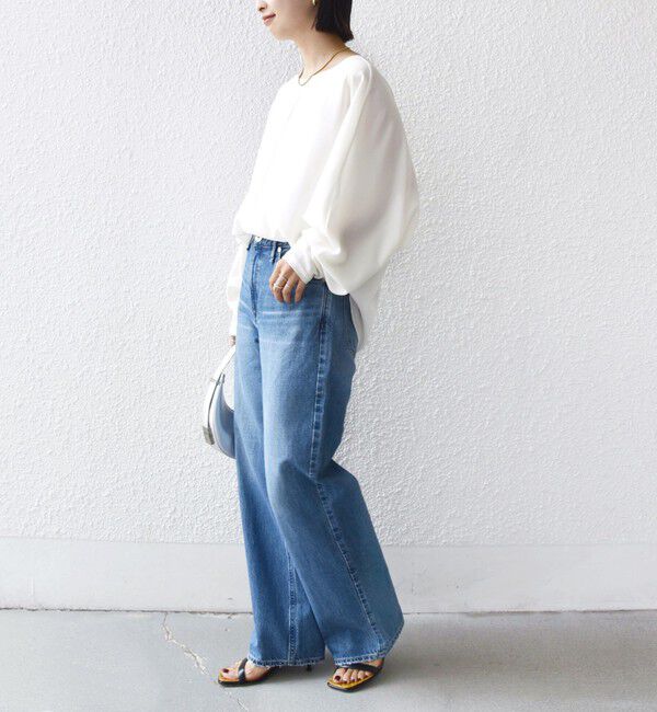 SHIPS for women「〈手洗い可能〉前後 2WAY シアー ドルマン ブラウス」|シャツ・ブラウス|