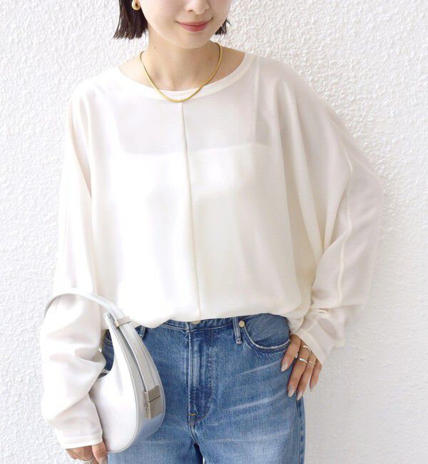 SHIPS for women「〈手洗い可能〉前後 2WAY シアー ドルマン ブラウス」|シャツ・ブラウス|