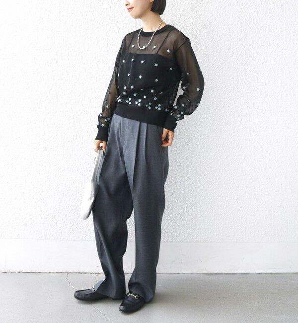 SHIPS for women「〈手洗い可能〉フラワー 刺繍 2WAY カーディガン」|カーディガン|