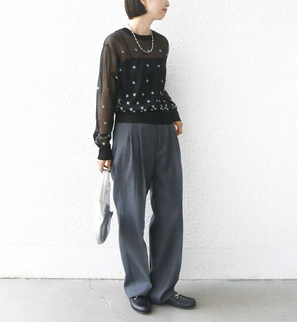 SHIPS for women「〈手洗い可能〉フラワー 刺繍 2WAY カーディガン」|カーディガン|