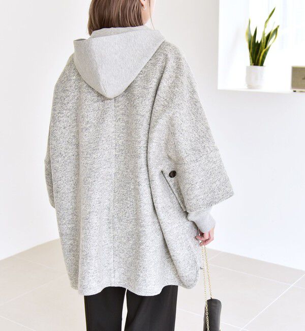 quaranciel「quaranciel: スライバー ウール ミックス クルーネック コート」|ノーカラーコート|