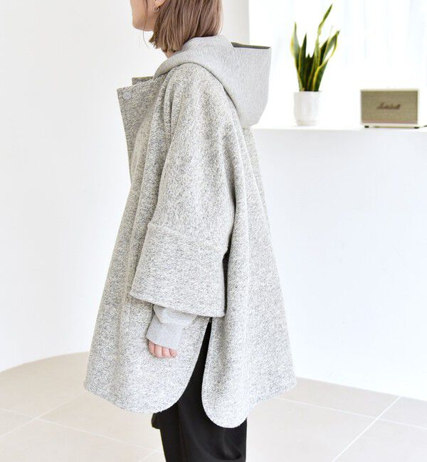 quaranciel「quaranciel: スライバー ウール ミックス クルーネック コート」|ノーカラーコート|