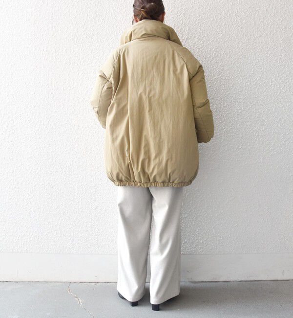 SHIPS any「SHIPS any: ナイロン スタンドカラー ダウン コクーン コート」|ダウン|