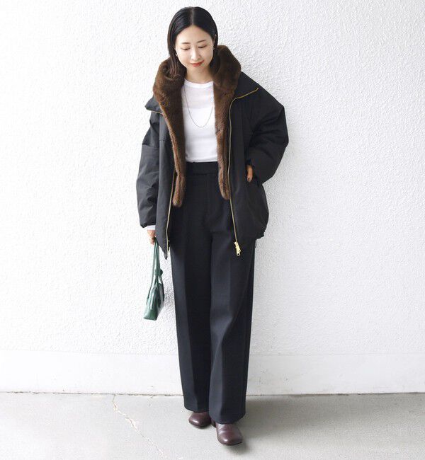 SHIPS for women「【WEB限定】2WAY フェイクファー 中綿 ブルゾン」|ブルゾン・スタジャン|