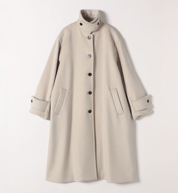 quaranciel「quaranciel: PURE WOOL スタンド & ステンカラー ロング コート」|ステンカラーコート|