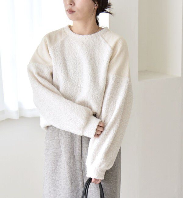 quaranciel「quaranciel:〈洗濯機可能〉ボア &times; チュール コンビ ヨーク プルオーバー」|その他|