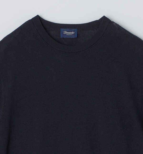 SHIPS「Drumohr: リネン コットン ガーメントダイ クルーネック ニット Tシャツ」|Tシャツ・カットソー|