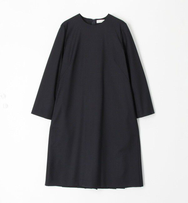 Ballsey「ポリエステルウールトロピカル バックプリーツワンピース」|ワンピース|69 ネイビー