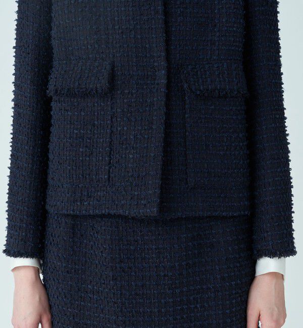 Ballsey「ミックスヤーンツイード ノーカラージャケット」|ノーカラージャケット|