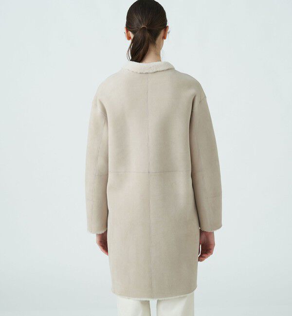 TOMORROWLAND collection「メリノムートン ノーカラーコート」|ノーカラーコート|