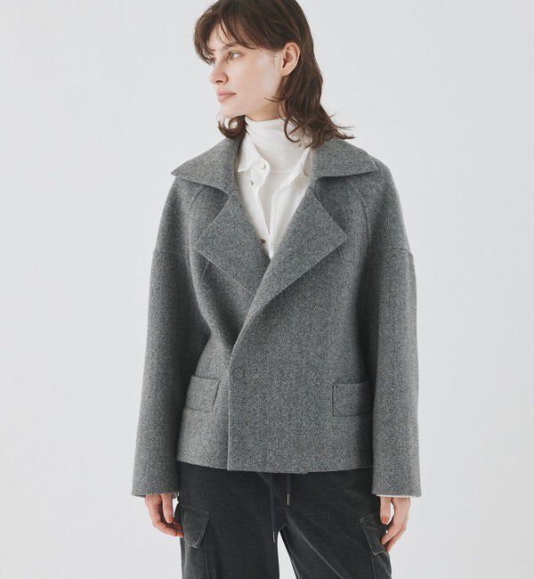 GALERIE VIE「ヘリンボーンダブルフェイス コクーンシルエットショートコート」|その他|