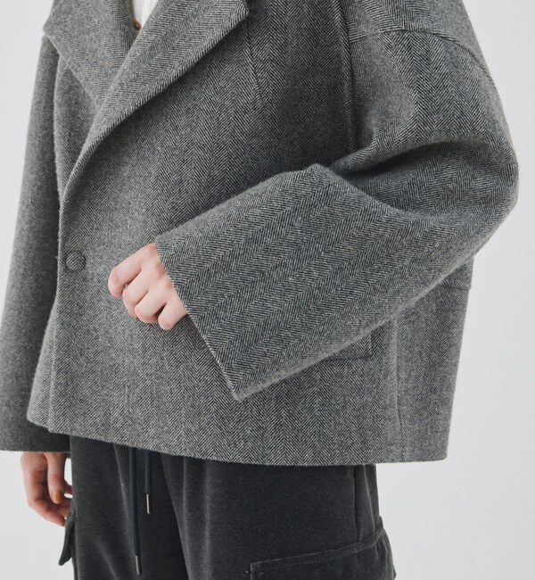 GALERIE VIE「ヘリンボーンダブルフェイス コクーンシルエットショートコート」|その他|