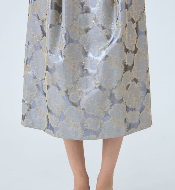 TOMORROWLAND collection「ブルーシャインジャカード タックストレートスカート」|スカート|