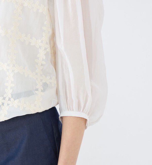 TOMORROWLAND collection「クロスフルール ペザントプルオーバー」|シャツ・ブラウス|