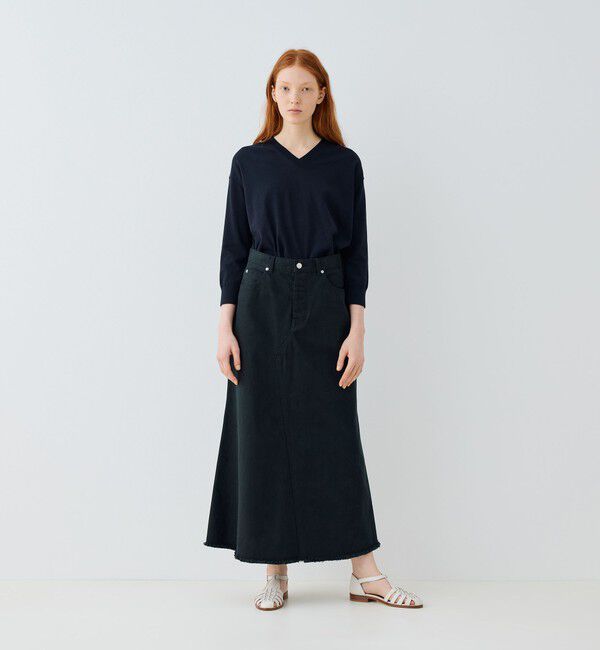 GALERIE VIE「ヴィンテージアイランドデニム ヘムフレアスカート」|フレア|