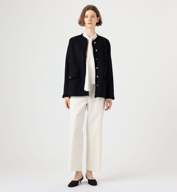 Ballsey「クレストドビー Vクルージャケット」|ノーカラージャケット|