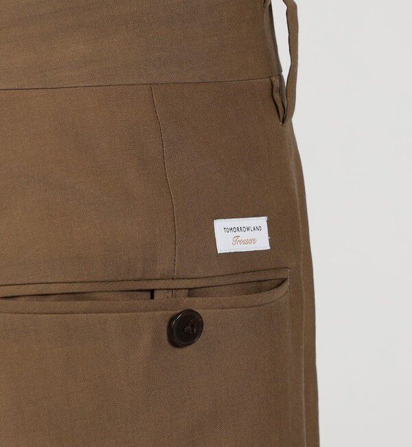 TOMORROWLAND MENS「SUPER120&rsquo;Sウール 2プリーツ ワイドストレート バレルパンツ」|スラックス|