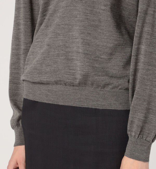 Ballsey「シルケットウール オープンカラープルオーバー」|ニット・セーター|