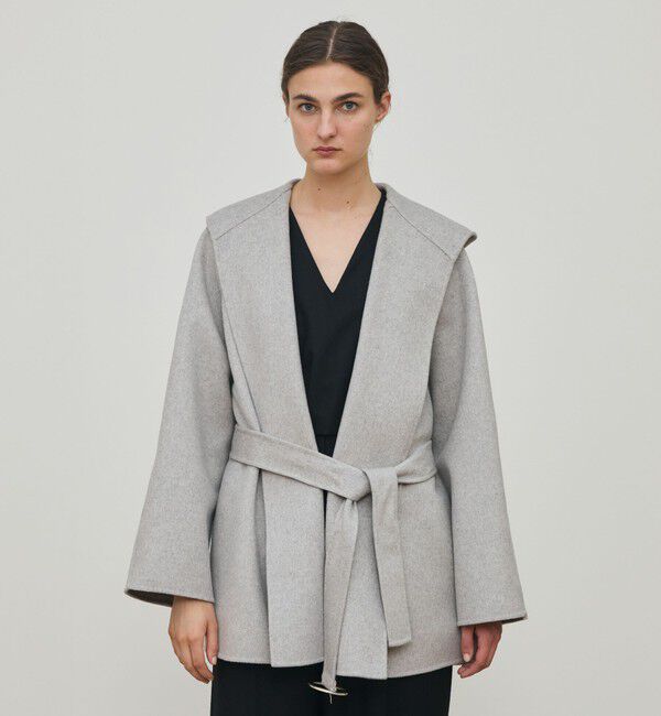 DES PRES「ダブルフェイスメルトンビーバー フーディーミディコート」|その他|