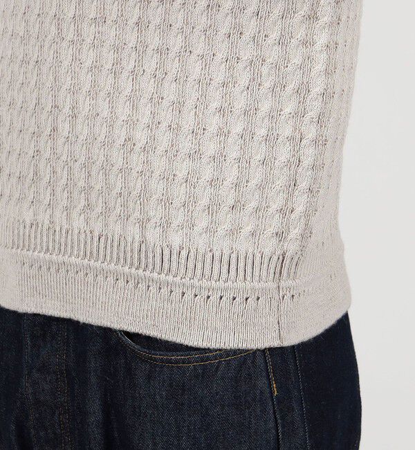 TOMORROWLAND MENS「TOMORROWLAND tricot アルパカポリエステルケーブル クルーネックプルオーバー」|ニット・セーター|