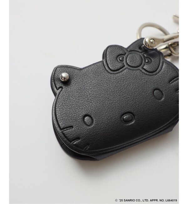 Spick and Span「《追加予約》HELLO KITTY S&S HASHIBAMI FACE レザーチャーム」|キーケース|ブラック