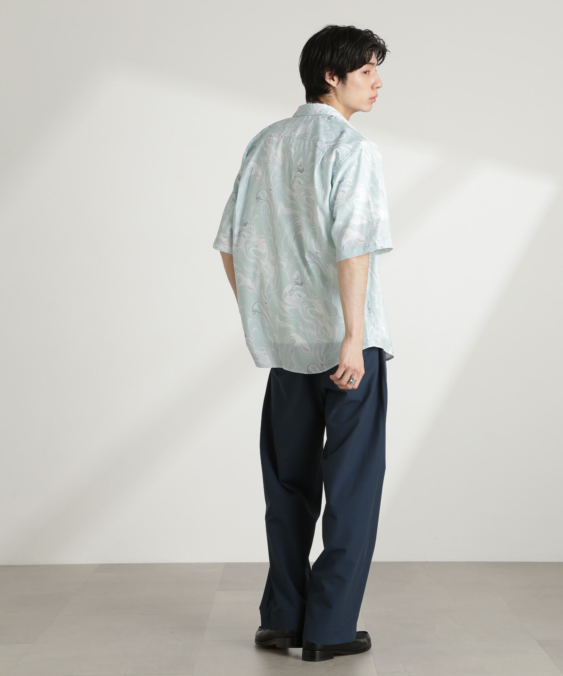 nano･universe「ストレッチワイドイージーパンツ(セットアップ可)」|チノ|