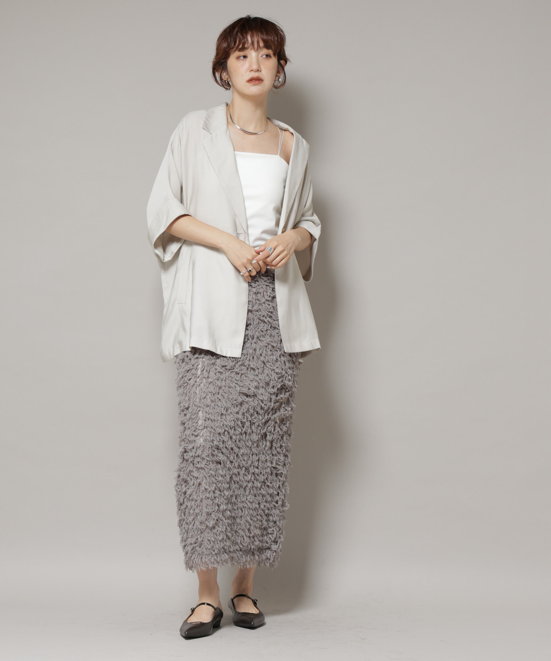 nano･universe「ストレッチポンチカップ付きベアトップキャミソール」|Tシャツ・カットソー|