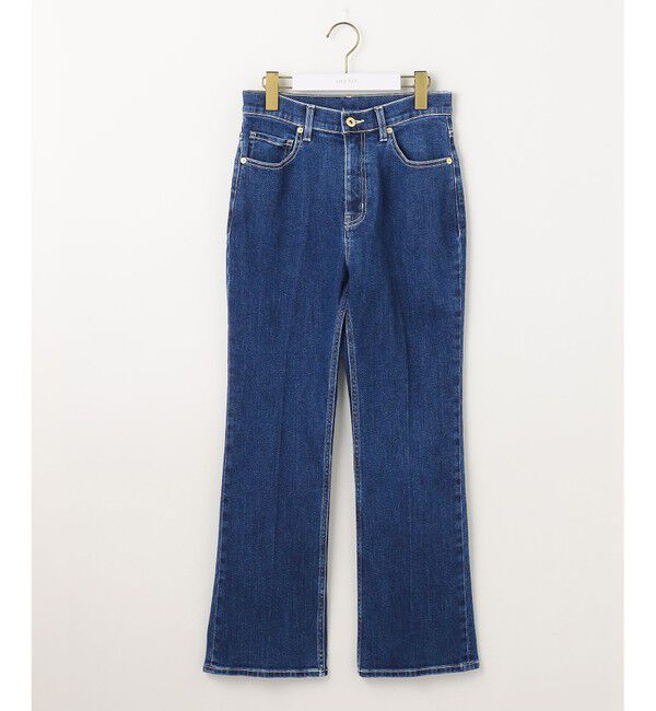 ANY SIS「【美Denimシリーズ】センタープレスセミフレア デニム」|デニム|