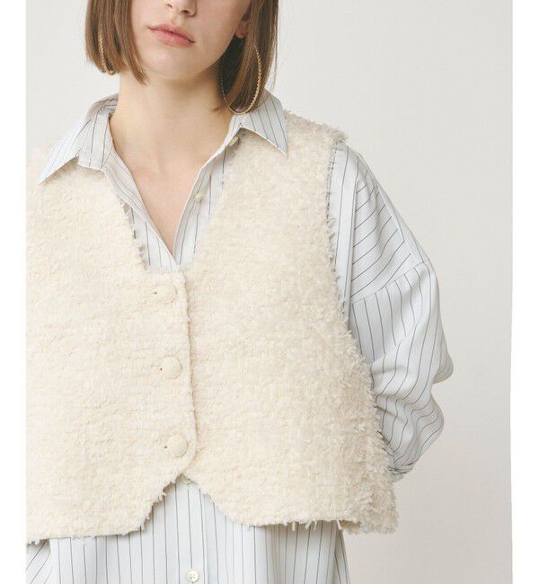  「ツイードショートジレジャケット」|ベスト・ジレ|