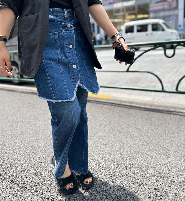 Rie Miller「【RM denim】Vネックデニムベスト」|ベスト・ジレ|