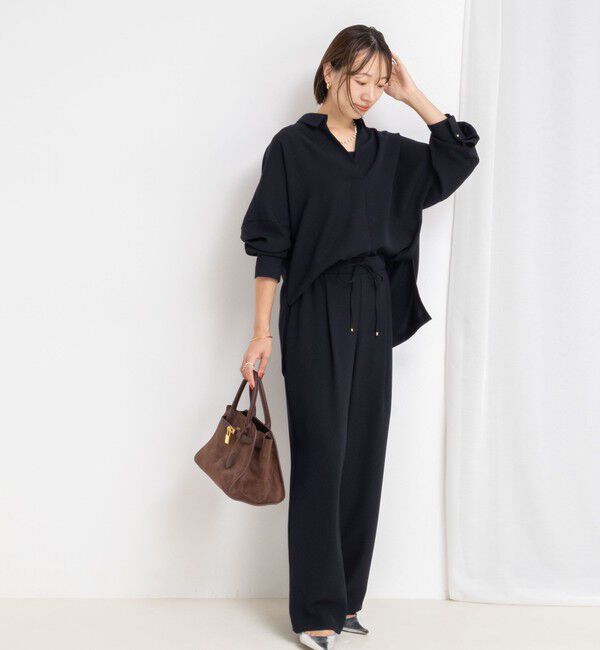 NOLLEY'S sophi「《morisachiシリーズとセットアップ対応》ウォッシャブルダブルサテンスキッパーブラウス」|シャツ・ブラウス|