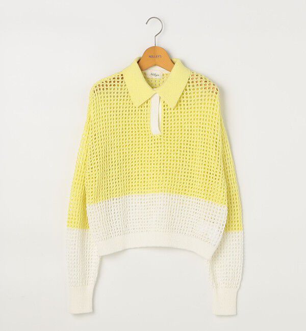 NOLLEY'S「《手洗い可能》テープメッシュ編ポロプルオーバー」|ニット・セーター|