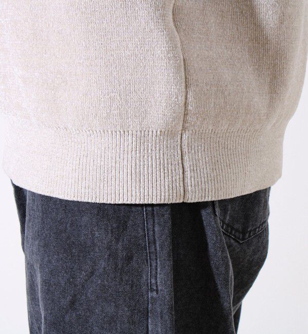 GLOSTER「【昨年人気アイテム再登場！チクチクしないニット】モールバックボーダー ヘンリーネックニット」|ニット・セーター|
