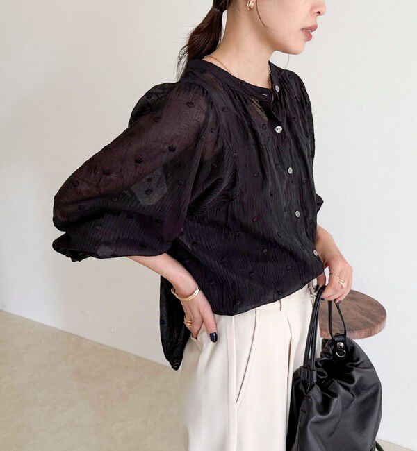 fredy emue「ドット刺繍2ＷAYブラウス」|シャツ・ブラウス|
