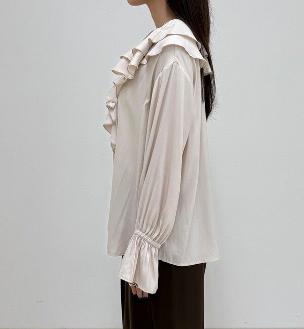 fredy emue「ボリュームフリル前開きブラウス」|シャツ・ブラウス|
