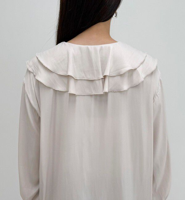 fredy emue「ボリュームフリル前開きブラウス」|シャツ・ブラウス|